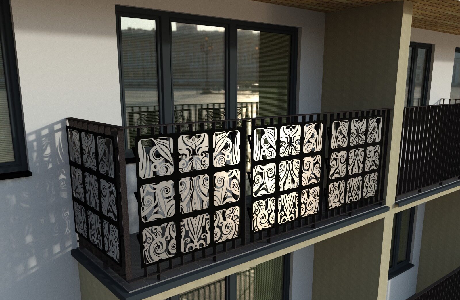 Kasetony dekoracyjne na balkon w bloku – nowoczesne wzory z pleksi, szkła i stali, jako alternatywa dla wymiany balustrady